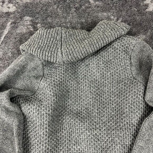 Vince Honeycomb Yak Wool Chunky Knit Waterfall Sweater Cardigan Gray XS - Picture 13 of 13